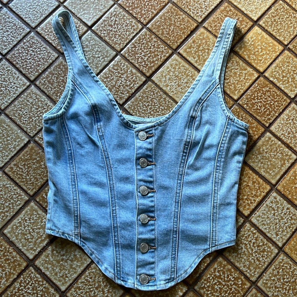 Size Small Denim Corset Top